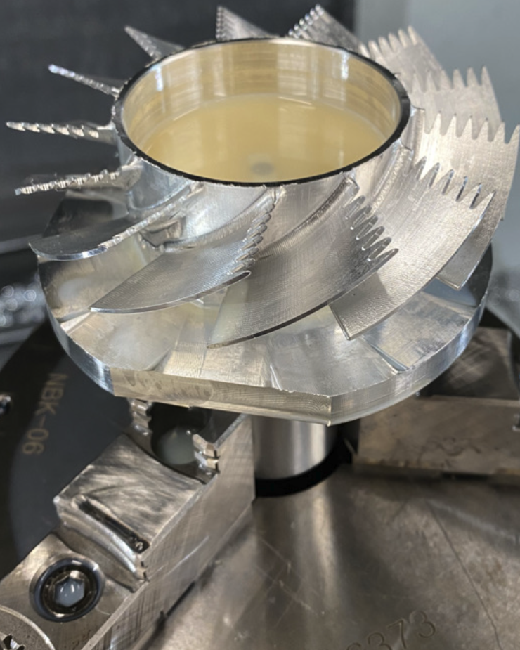 Manufactured aluminum serrated fan
